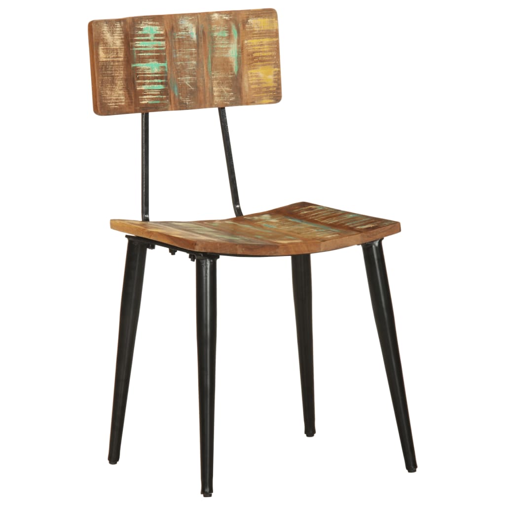 vidaXL Eetkamerstoelen 2 st massief gerecycled hout