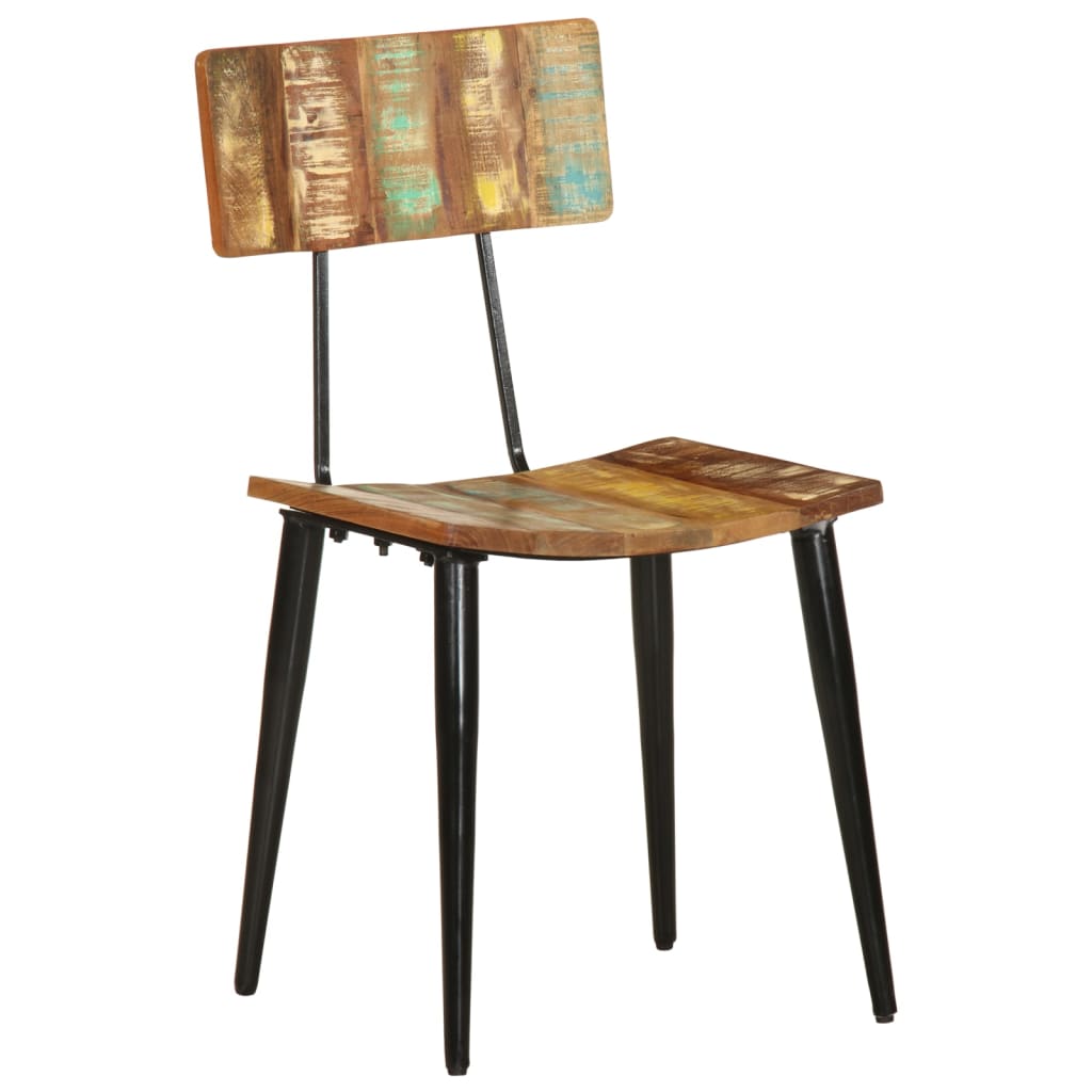 vidaXL Eetkamerstoelen 2 st massief gerecycled hout