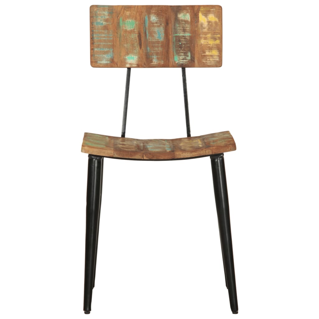 vidaXL Eetkamerstoelen 2 st massief gerecycled hout