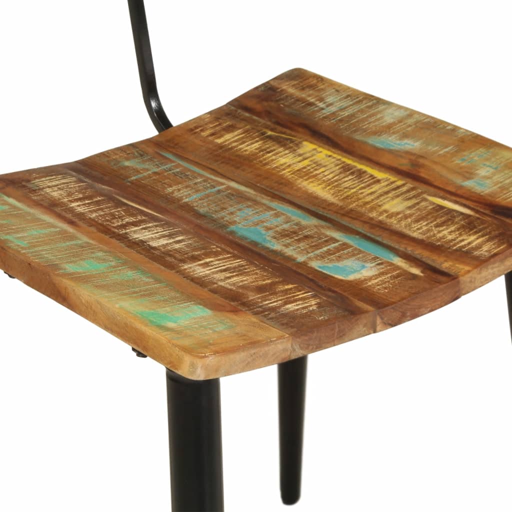 vidaXL Eetkamerstoelen 2 st massief gerecycled hout