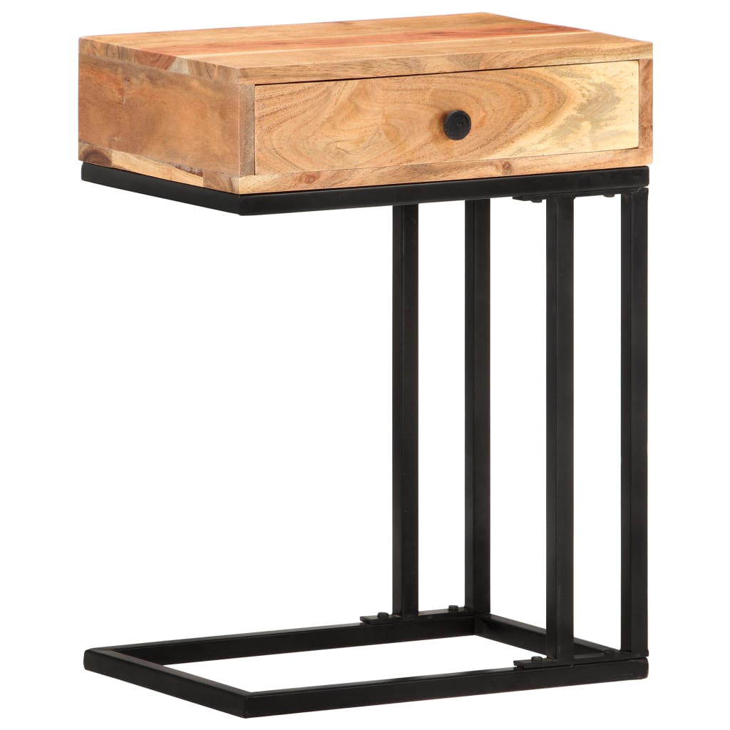 vidaXL Bijzettafel U-vormig 45x30x61 cm massief acaciahout