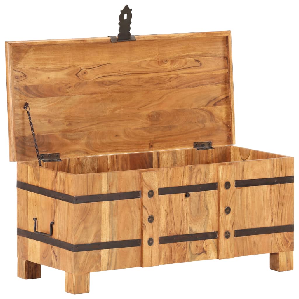vidaXL Storage Chest 90x40x40 cm Solid Acacia Wood