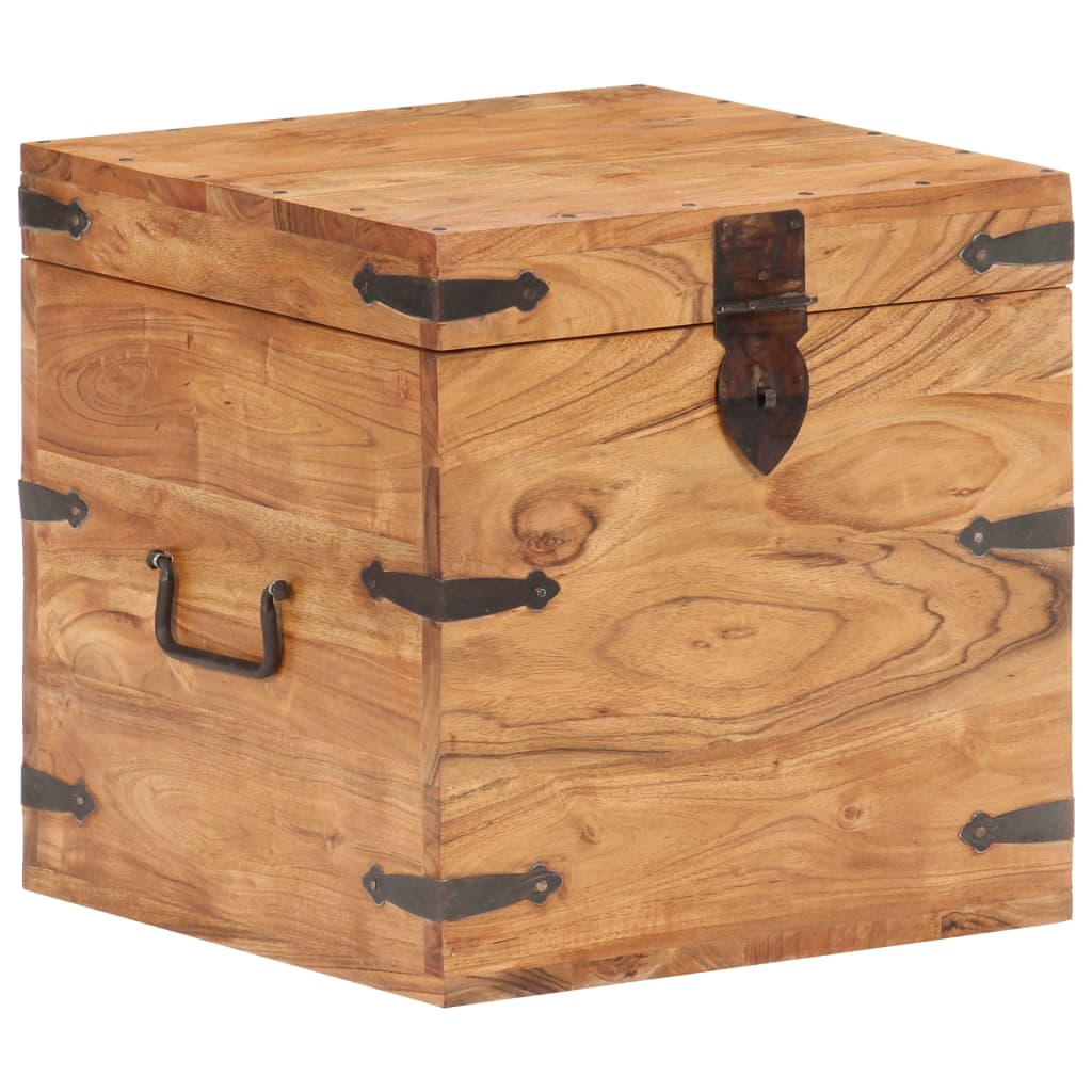 vidaXL Storage box 40x40x40 cm solid acacia wood