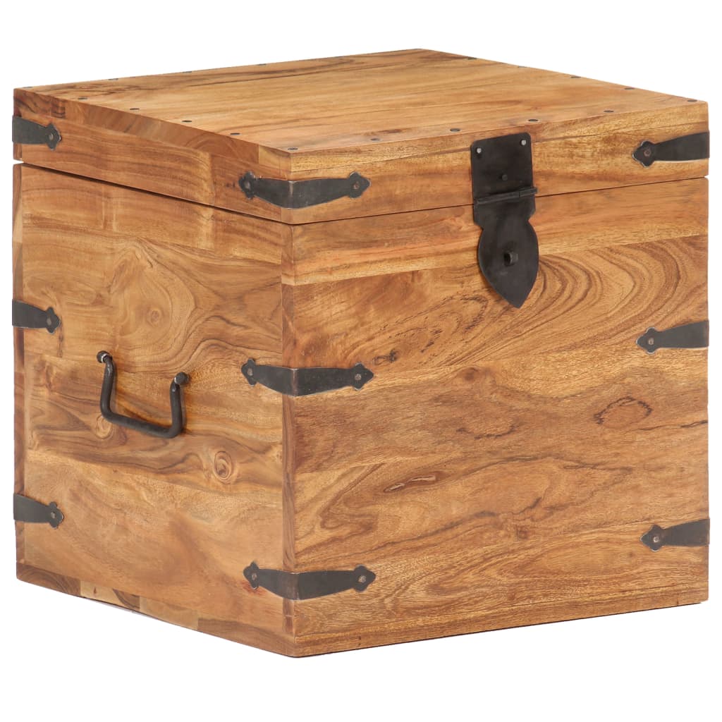 vidaXL Storage box 40x40x40 cm solid acacia wood