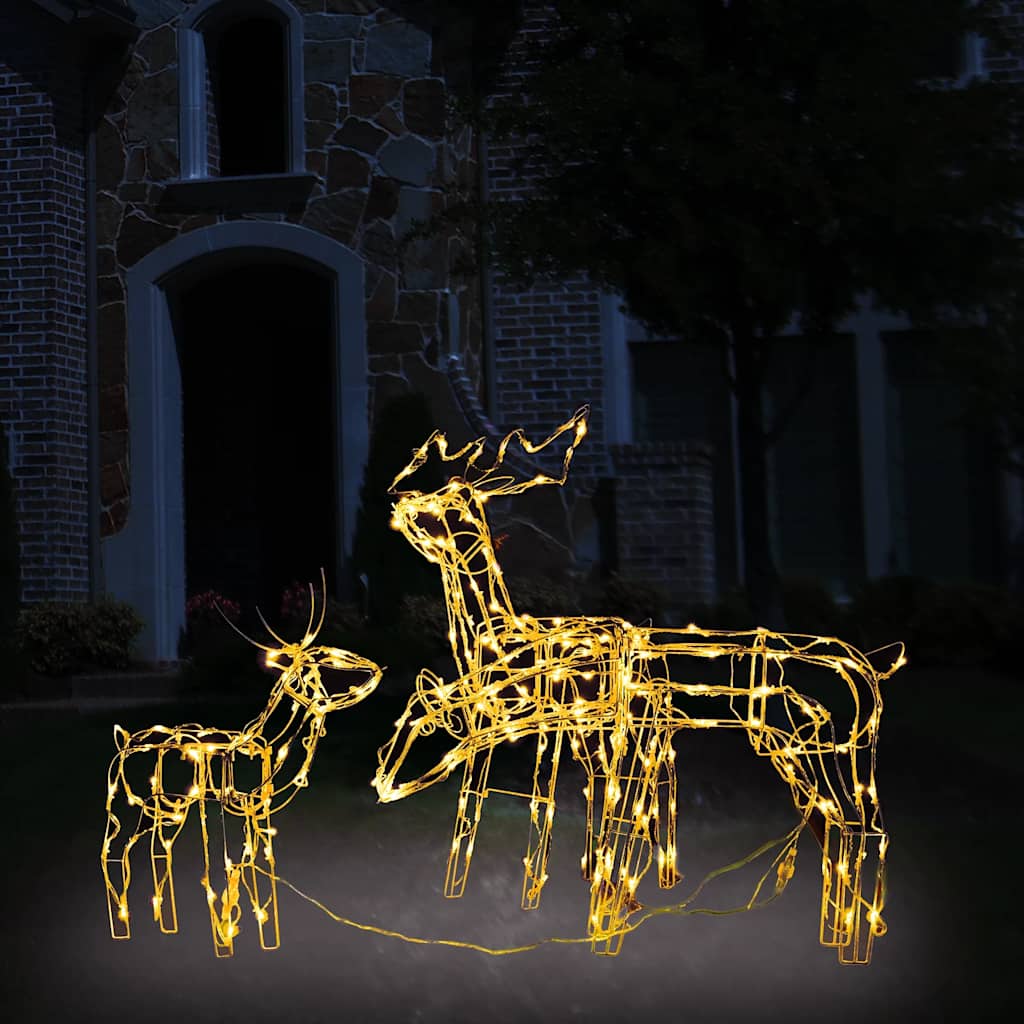 vidaXL 3-piece Christmas Reindeer Light Display with 229 LEDs
