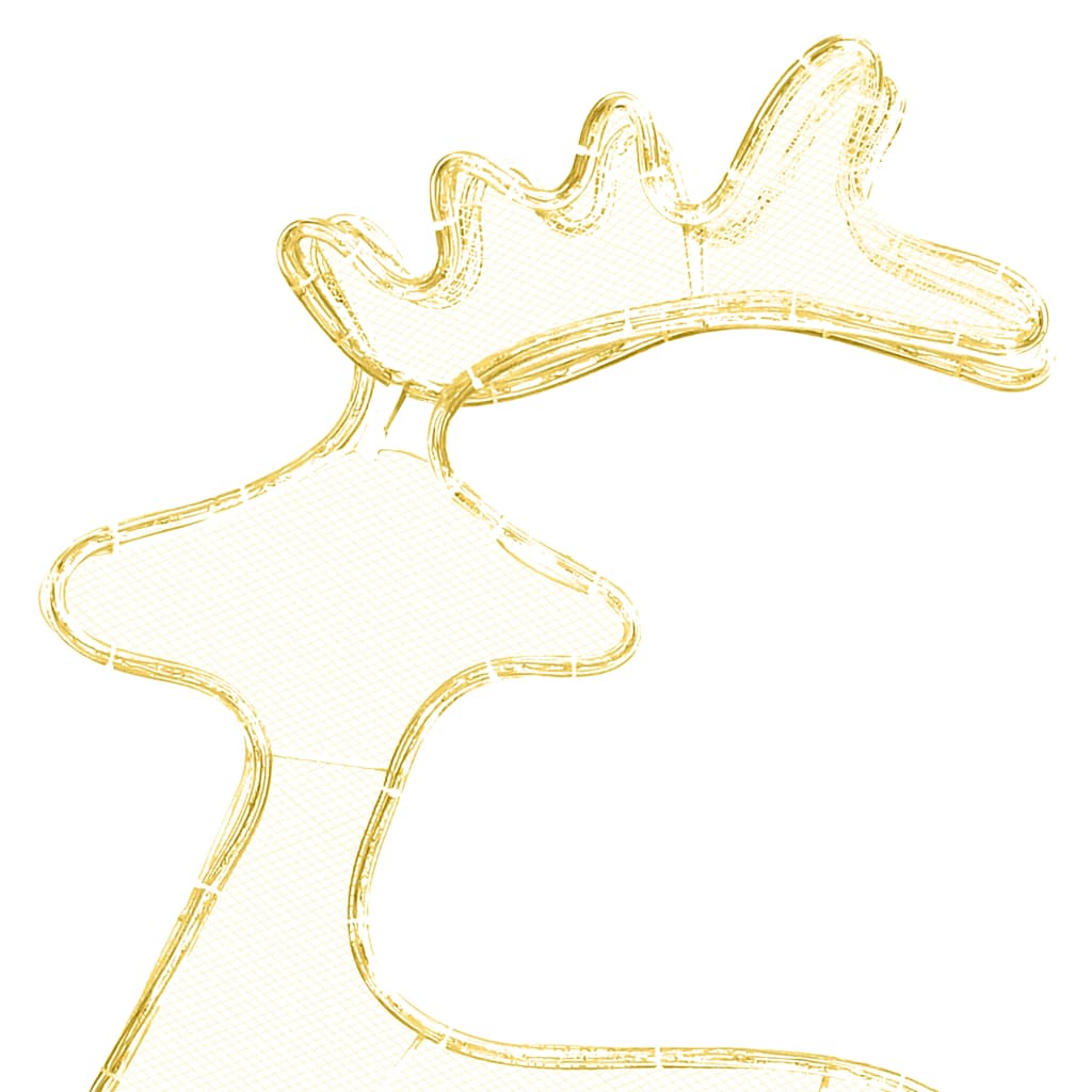vidaXL Christmas decoration reindeer with mesh 306 LEDs 60x24x89 cm