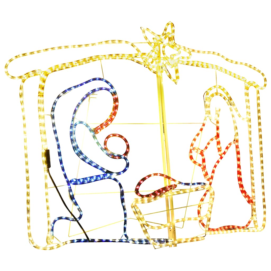 vidaXL Décoration de Noël Crèche 240 LED 116x41x87 cm