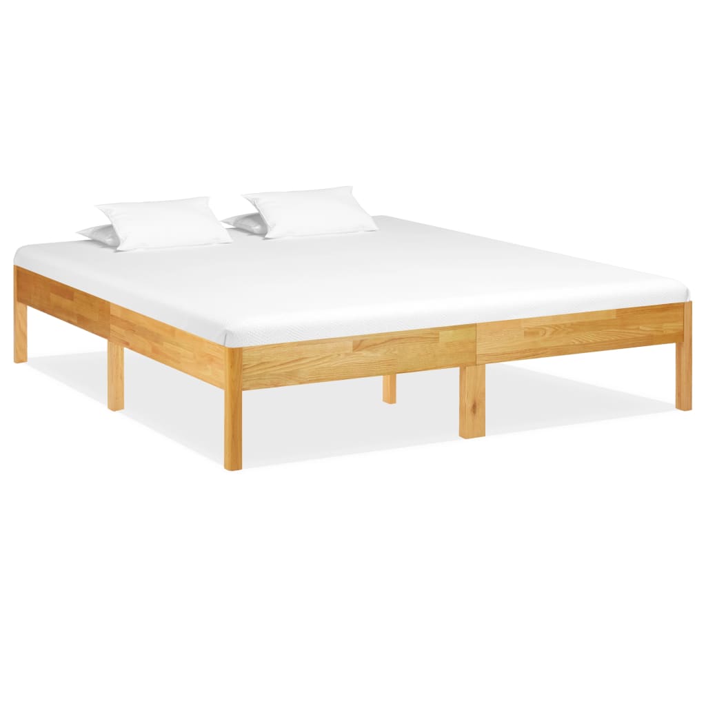 vidaXL Bed Frame Solid Oak Wood 180x200 cm