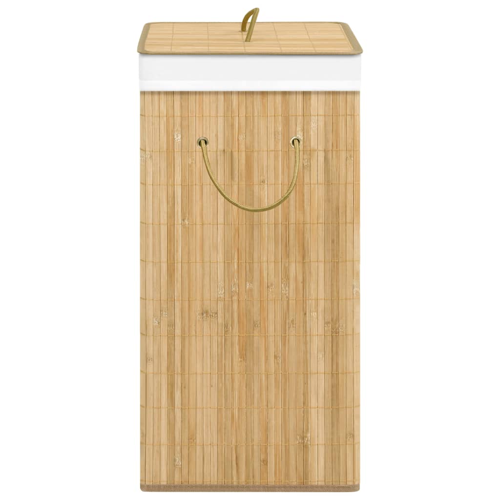vidaXL Wasmand avec 2 sacs 72 L bambou