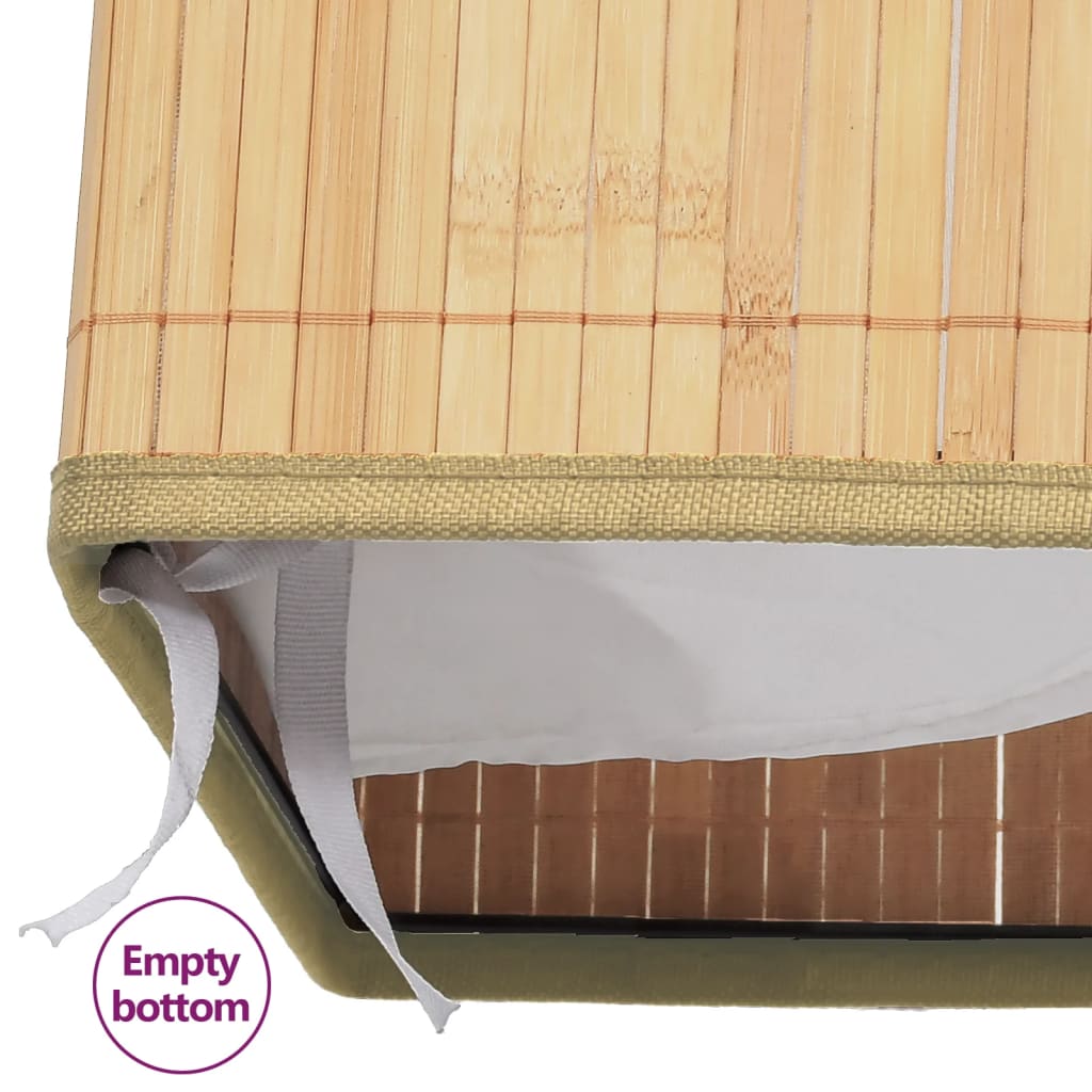 vidaXL Wasmand avec 2 sacs 72 L bambou