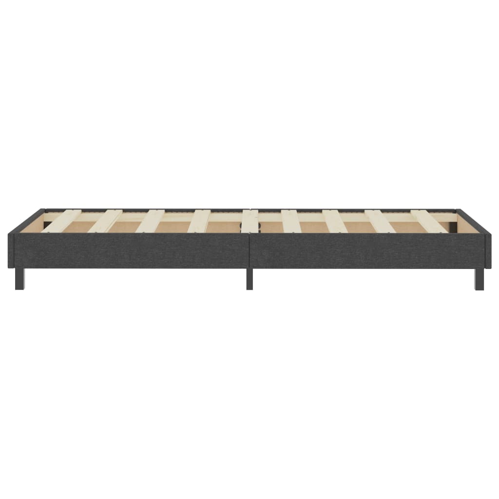 vidaXL Box spring bed fabric dark grey 80x200 cm