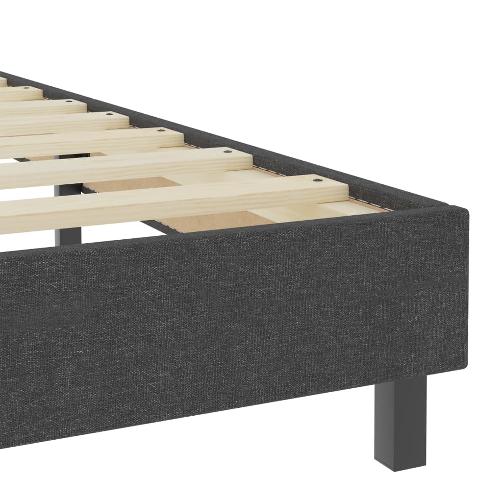 vidaXL Box spring bed fabric dark grey 80x200 cm
