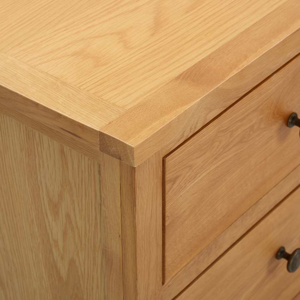 vidaXL Ladekast 105x33,5x73 cm massif eikenhout