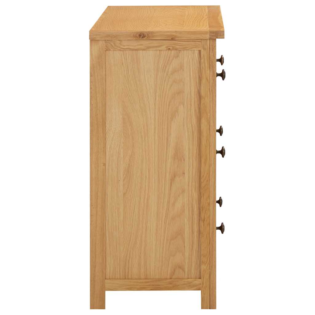 vidaXL Chest of Drawers 80x33.5x75 cm Solid Oak Wood