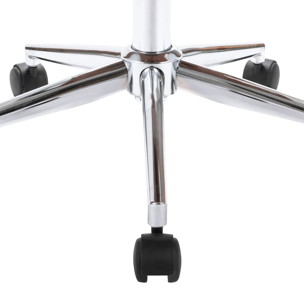 vidaXL Kantoorstoel draaibaar gebogen hout en kunstleer zwart