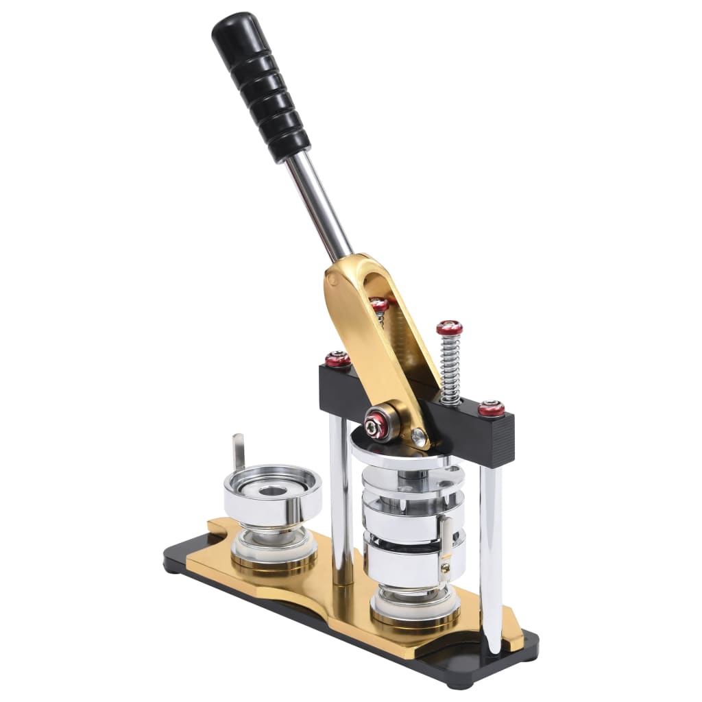 vidaXL Button Maker Machine with Circle Cutter Rotary Punch 58 mm