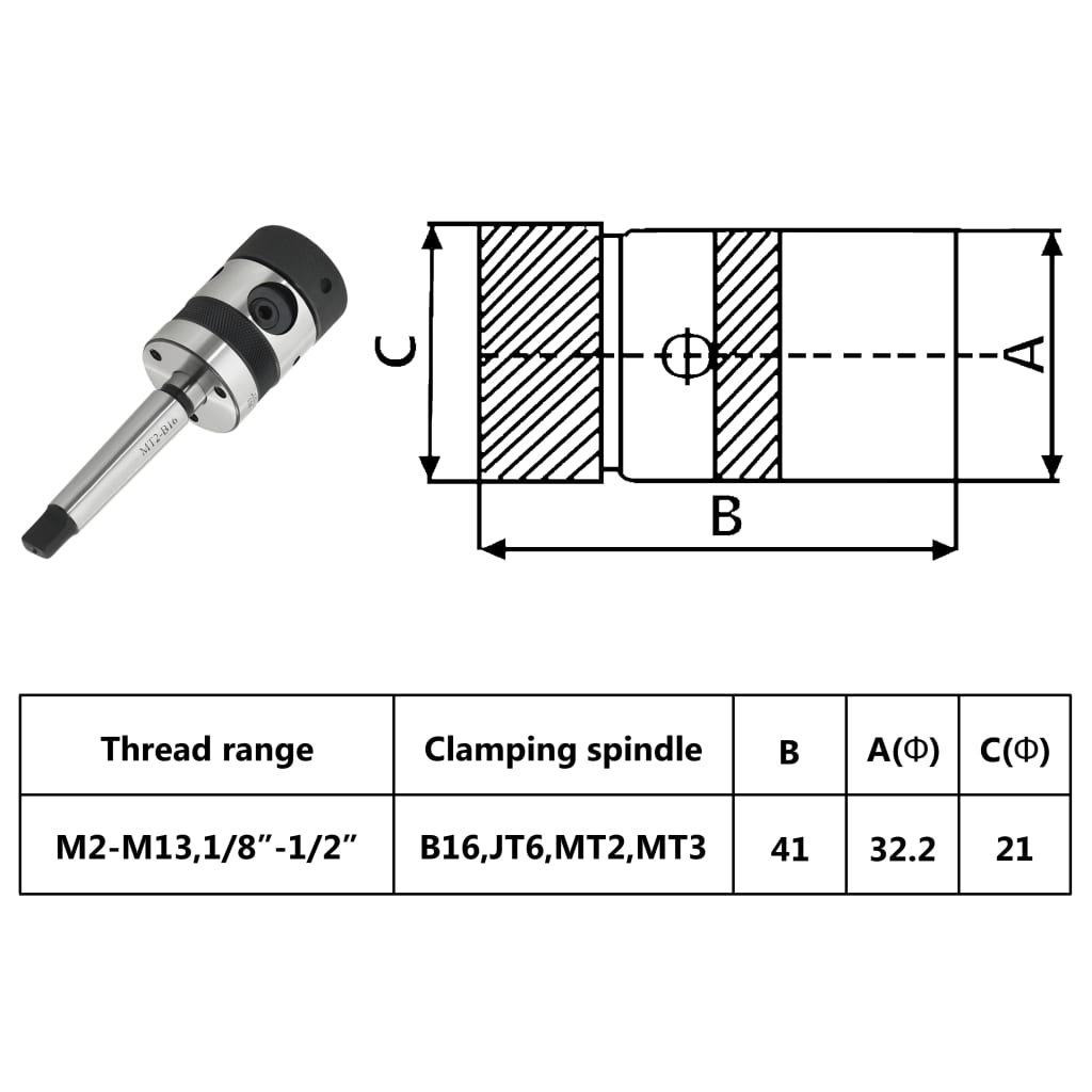 vidaXL Support de robinet B16 avec support MT2 pour support de support M2-M13