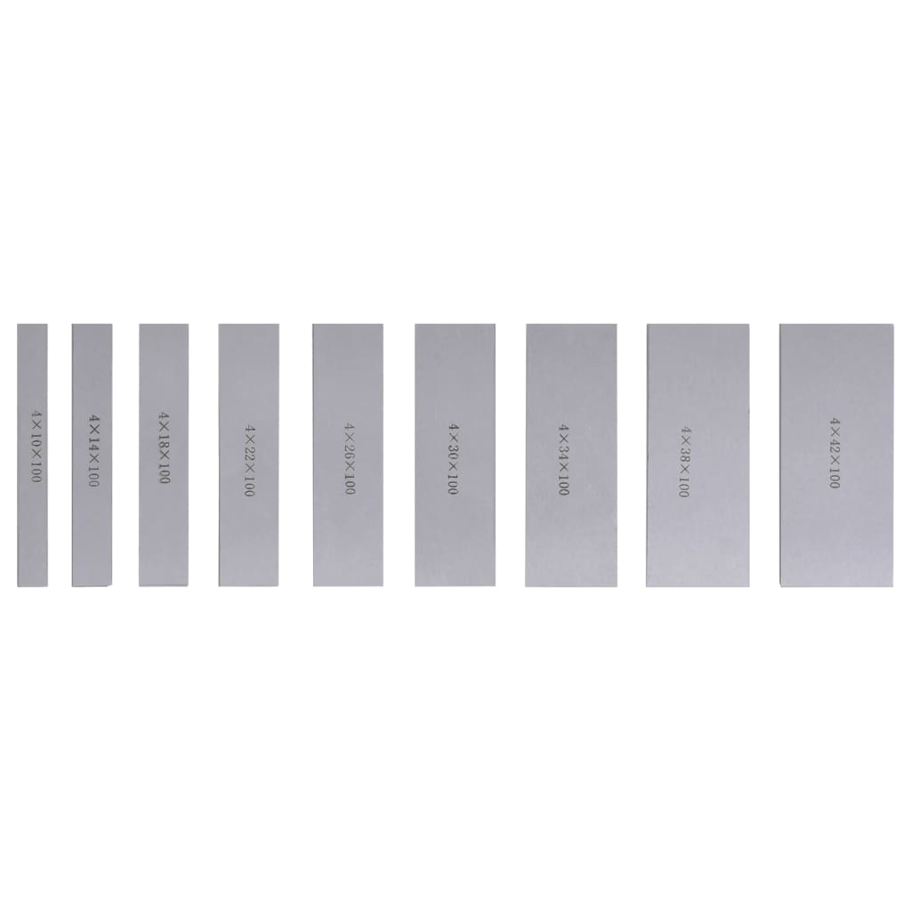 vidaXL Parallel Gauge Blocks 18 pcs 100 mm 10-42 mm