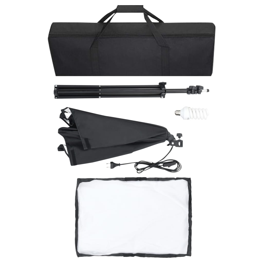 vidaXL Fotostudioset met softboxlampen en achtergrond