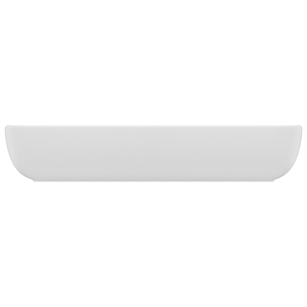 vidaXL Rectangular Wash Basin 71x38 cm Ceramic Matt White