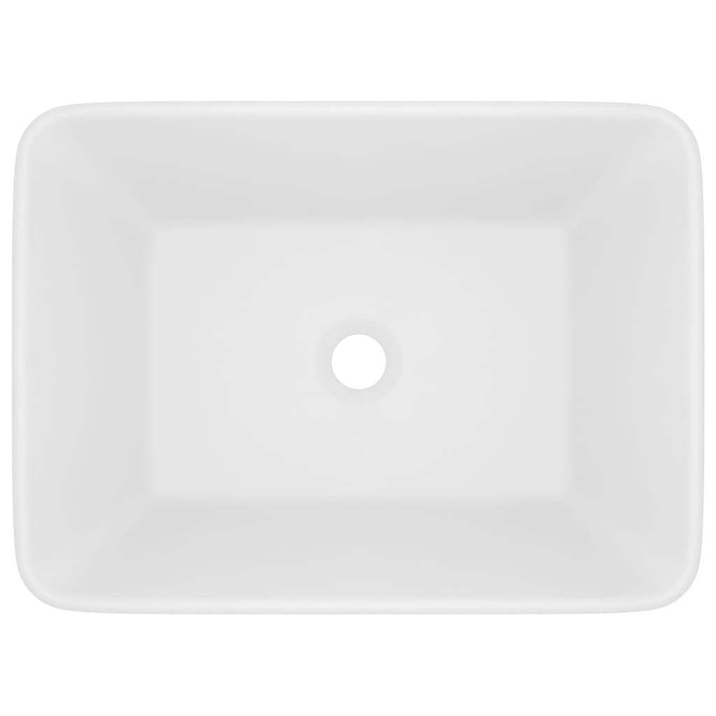 vidaXL Wash Basin 41x30x12 cm Ceramic Matt White