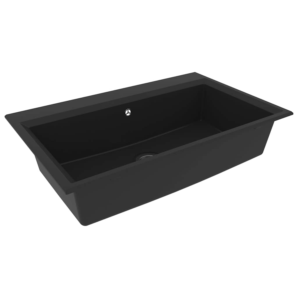 vidaXL Kitchen Sink Black 79 x 50 x 31 cm Quartz and Resin
