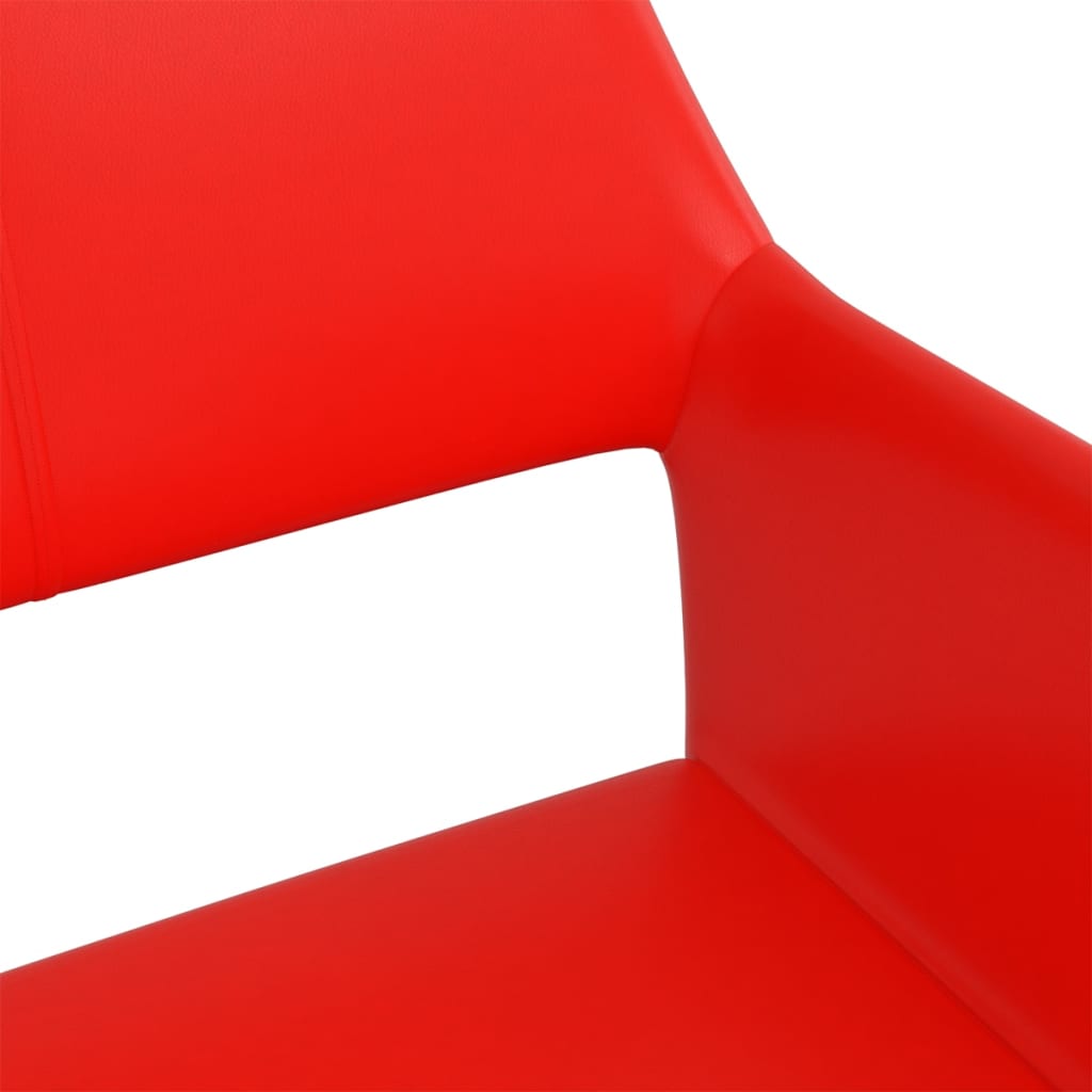 vidaXL Eetkamerstoelen 2 st kunstleer rood