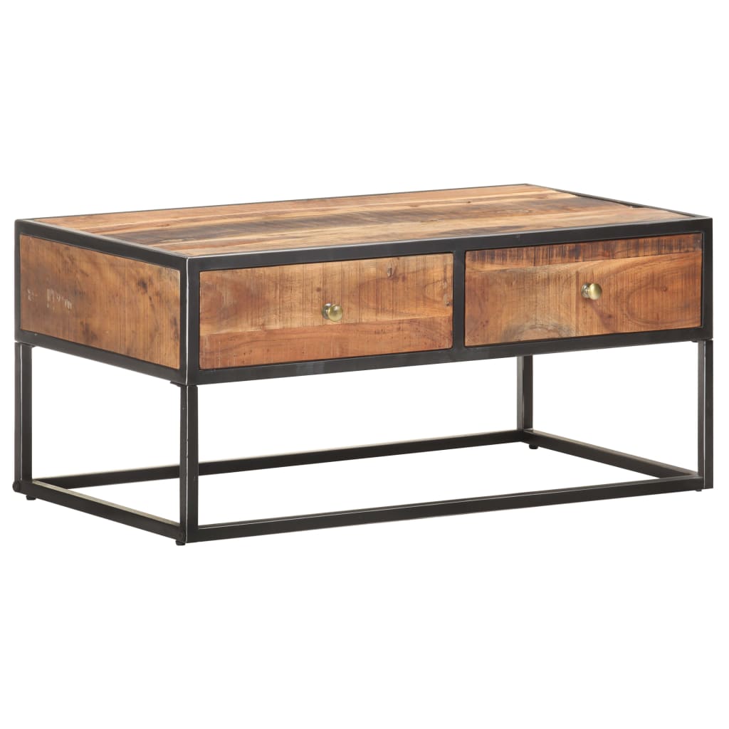 vidaXL Salontafel 90x50x40 cm ruw acaciahout