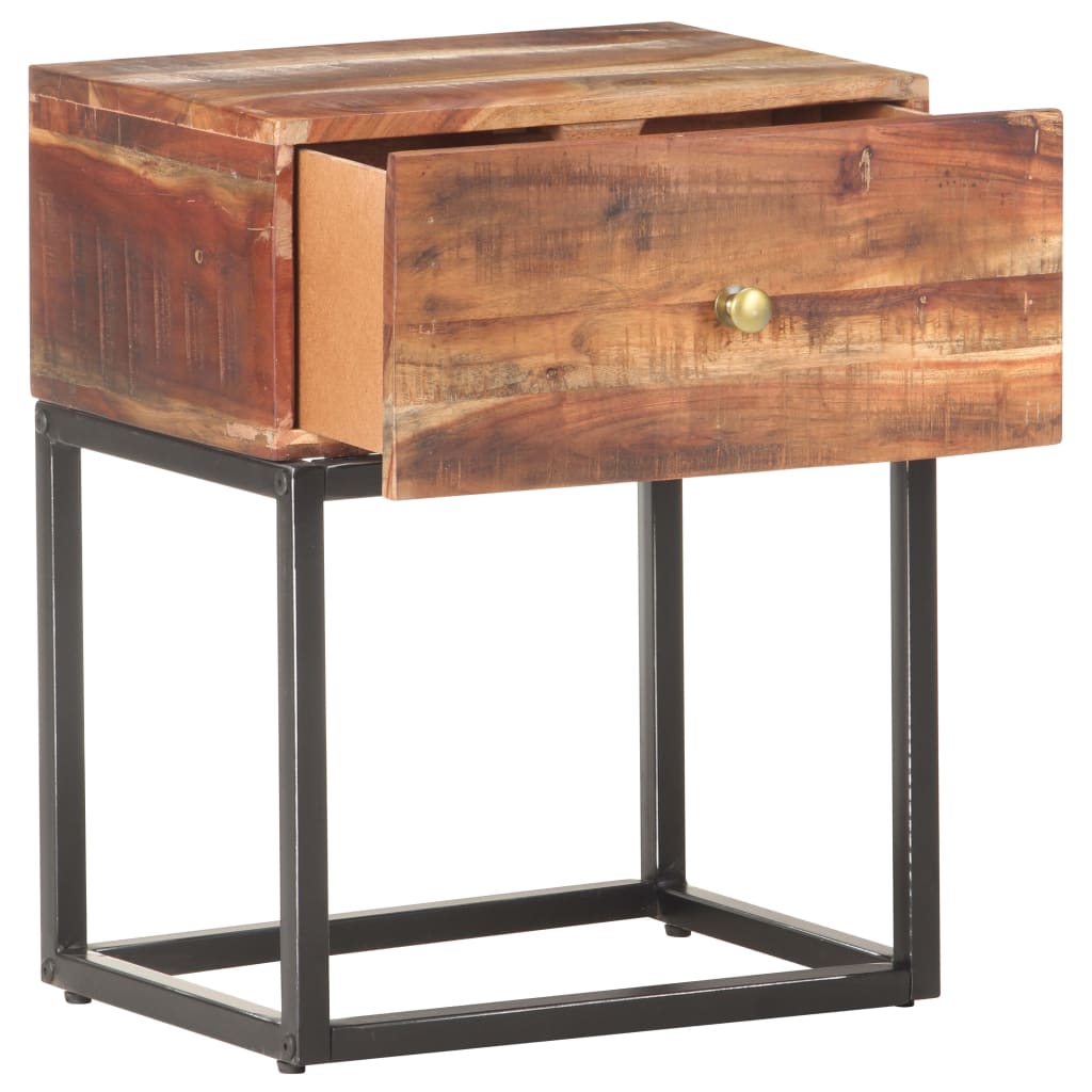 vidaXL Nightstand 40x30x50 cm rough acacia wood