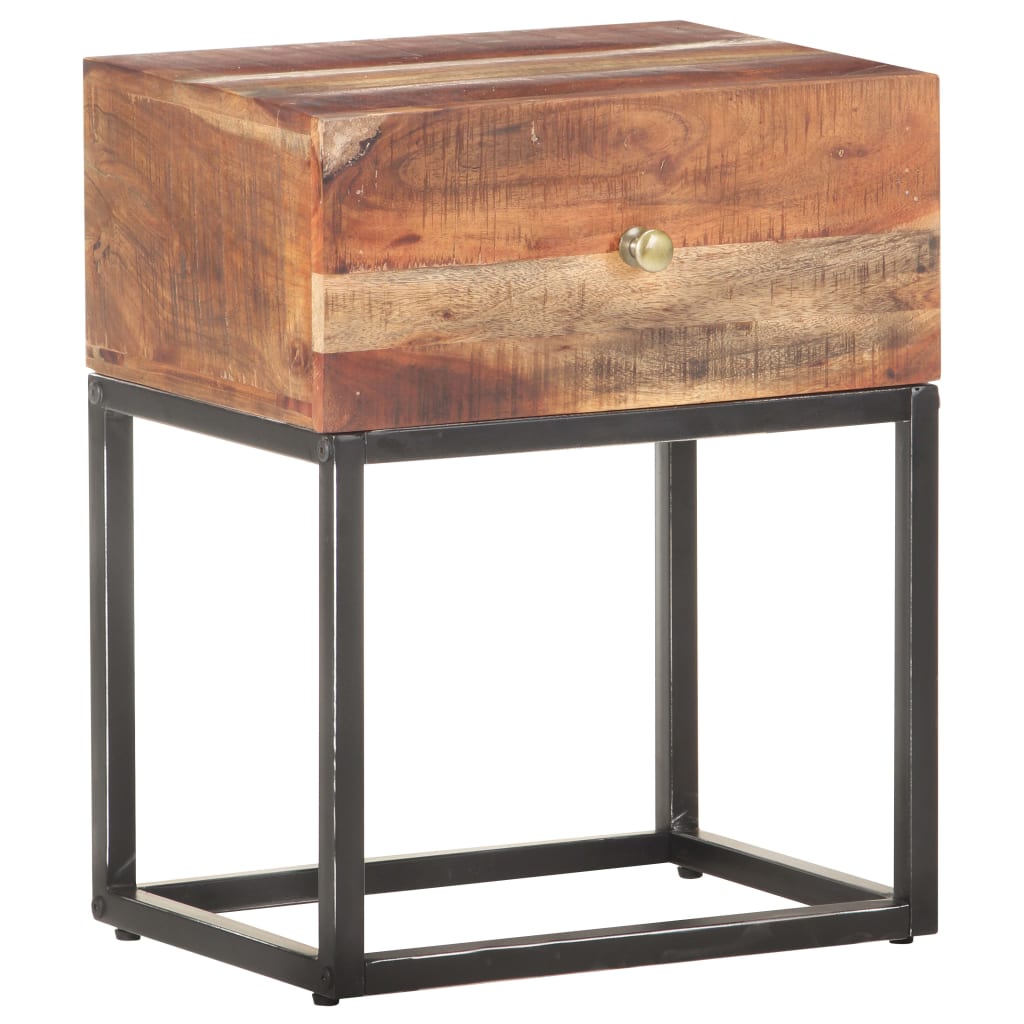 vidaXL Nightstand 40x30x50 cm rough acacia wood