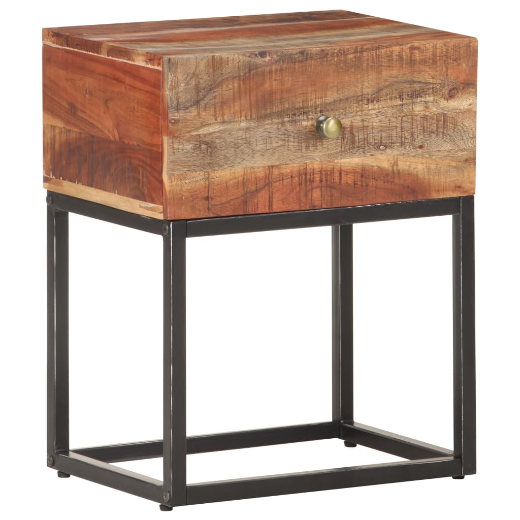 vidaXL Nightstand 40x30x50 cm rough acacia wood