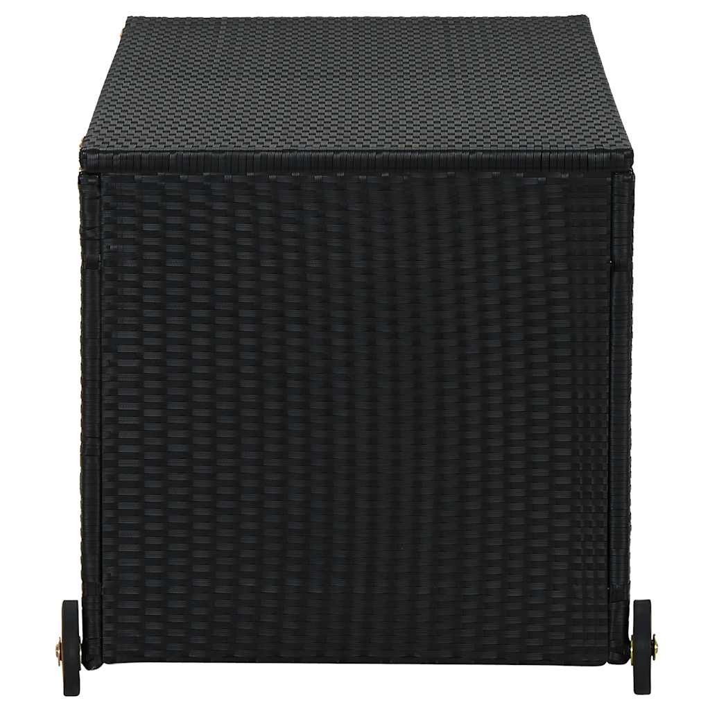 vidaXL Tuinbox 120x65x61 cm poly rattan zwart