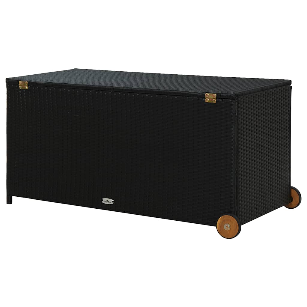 vidaXL Tuinbox 120x65x61 cm poly rattan zwart