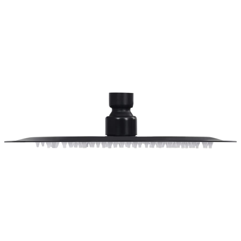 vidaXL Round Rain Shower Head 20 cm Stainless Steel Black