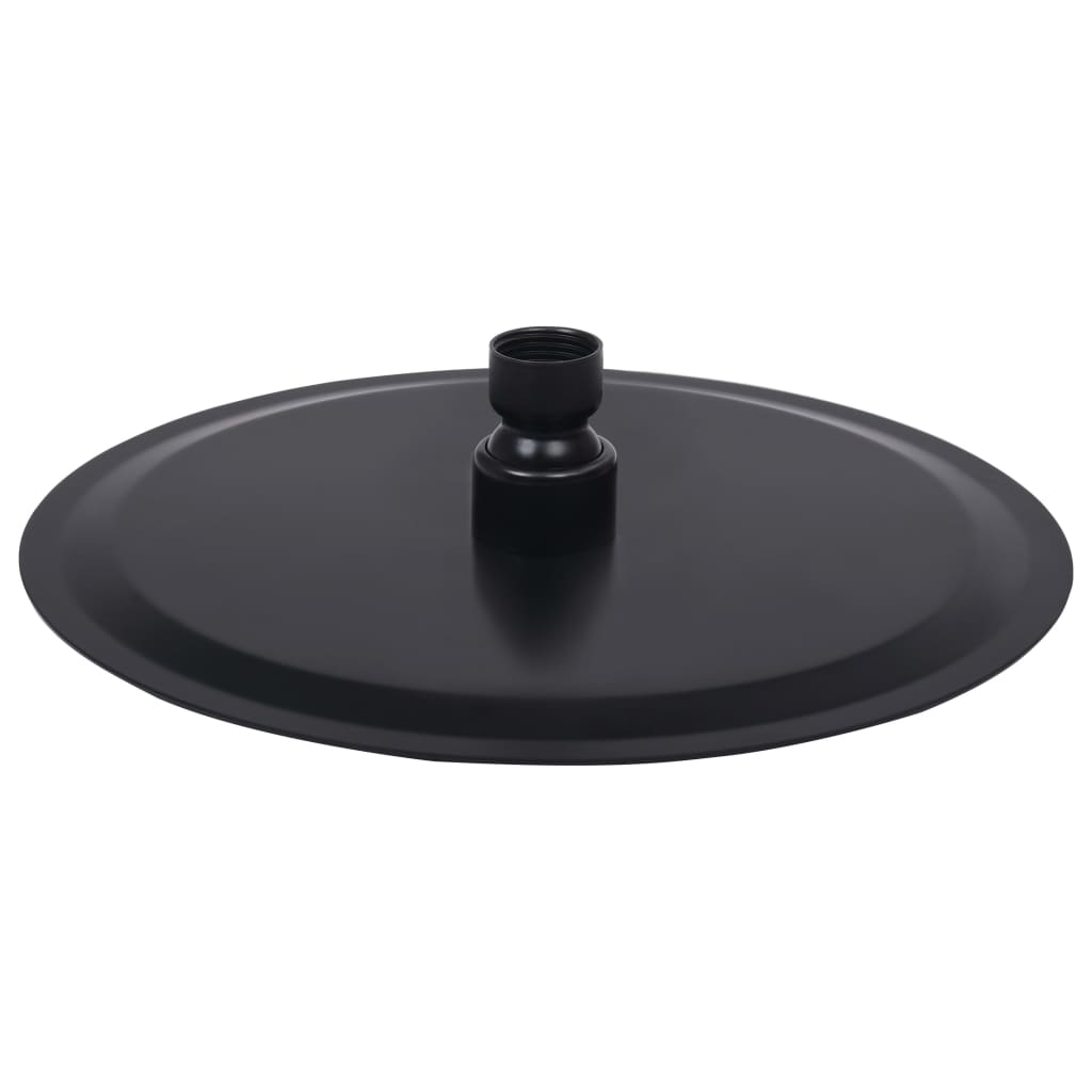 vidaXL Round Rain Shower Head 20 cm Stainless Steel Black