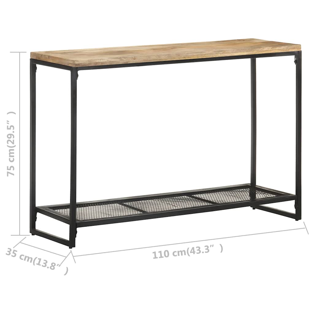 vidaXL Wandtafel 110x35x75 cm massief mangohout