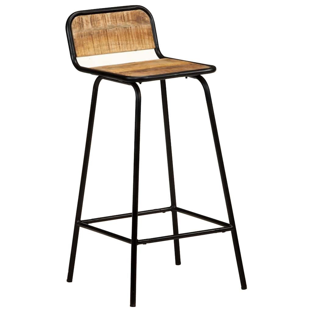 vidaXL Barstoelen 2 st massief mangohout
