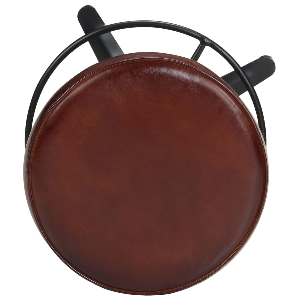 vidaXL Bar Stools 2 pcs 76 cm Genuine Leather
