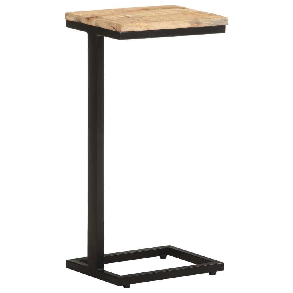 vidaXL Bijzettafels 2 st 31,5x24,5x64,5 cm ruw mangohout