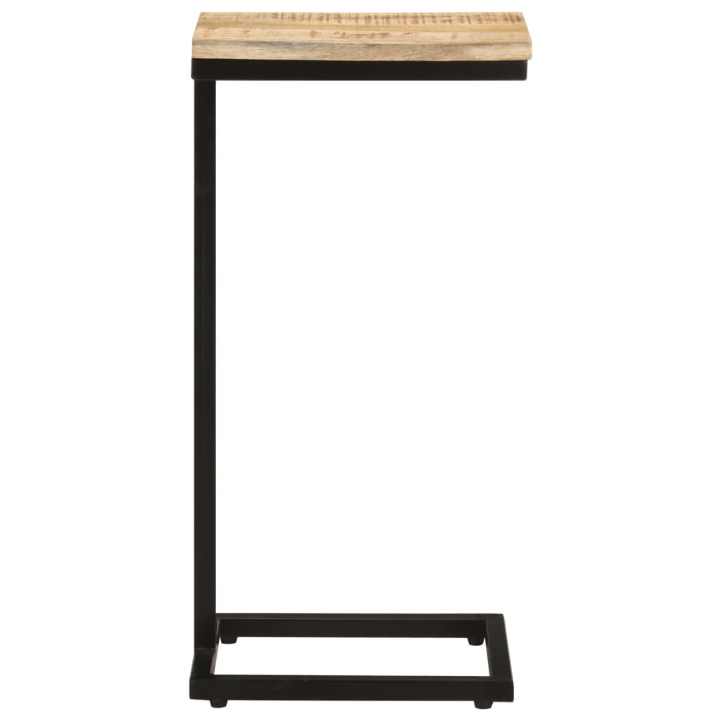 vidaXL Bijzettafels 2 st 31,5x24,5x64,5 cm ruw mangohout