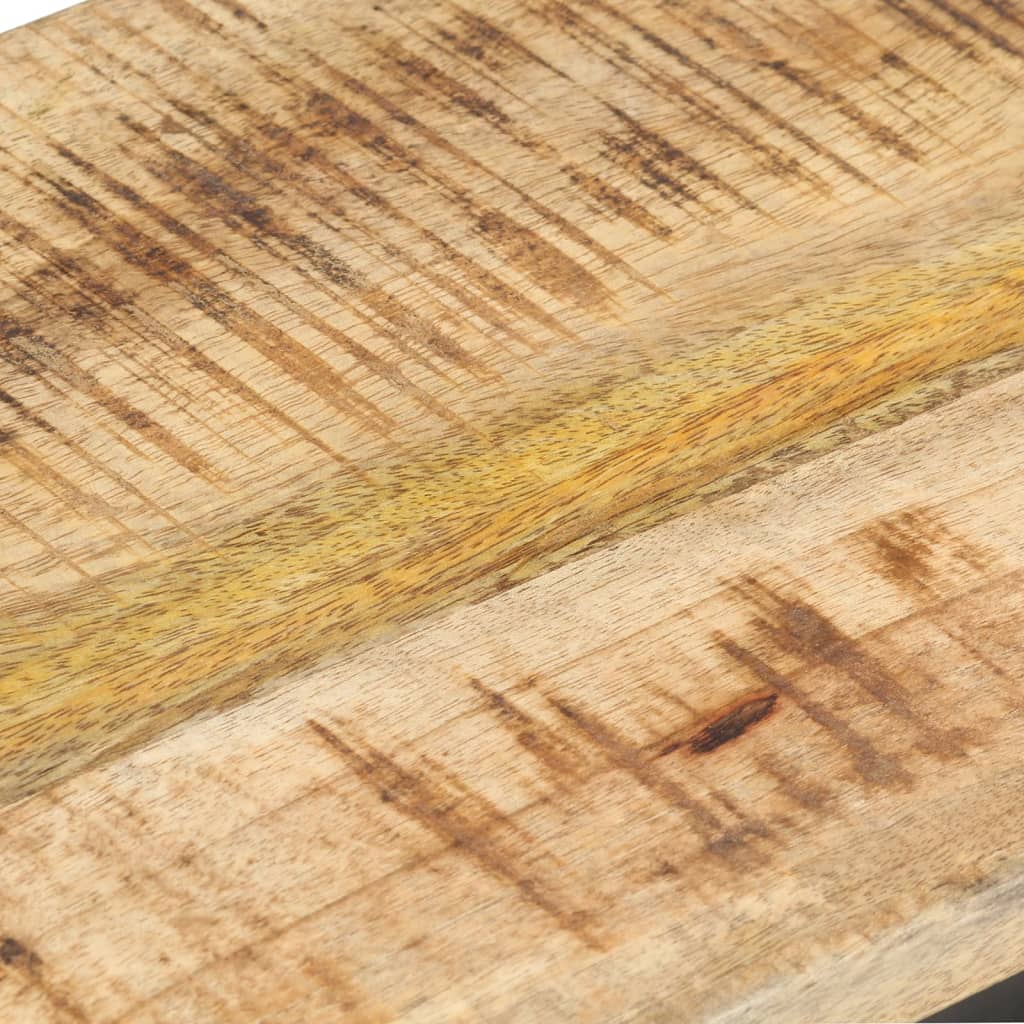 vidaXL Bijzettafels 2 st 31,5x24,5x64,5 cm ruw mangohout
