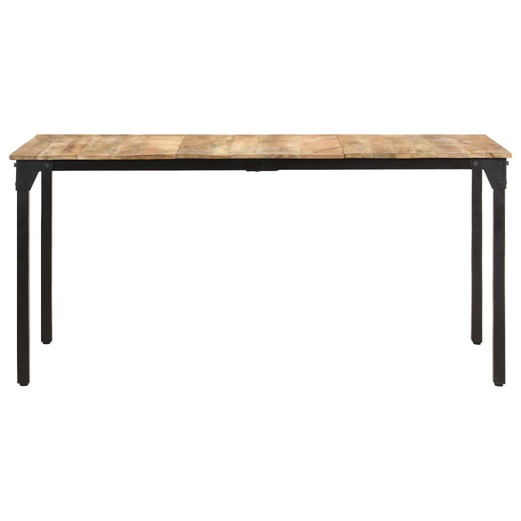 vidaXL Eettafel 160x80x76 cm ruw mangohout