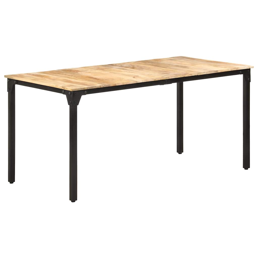 vidaXL Eettafel 160x80x76 cm ruw mangohout