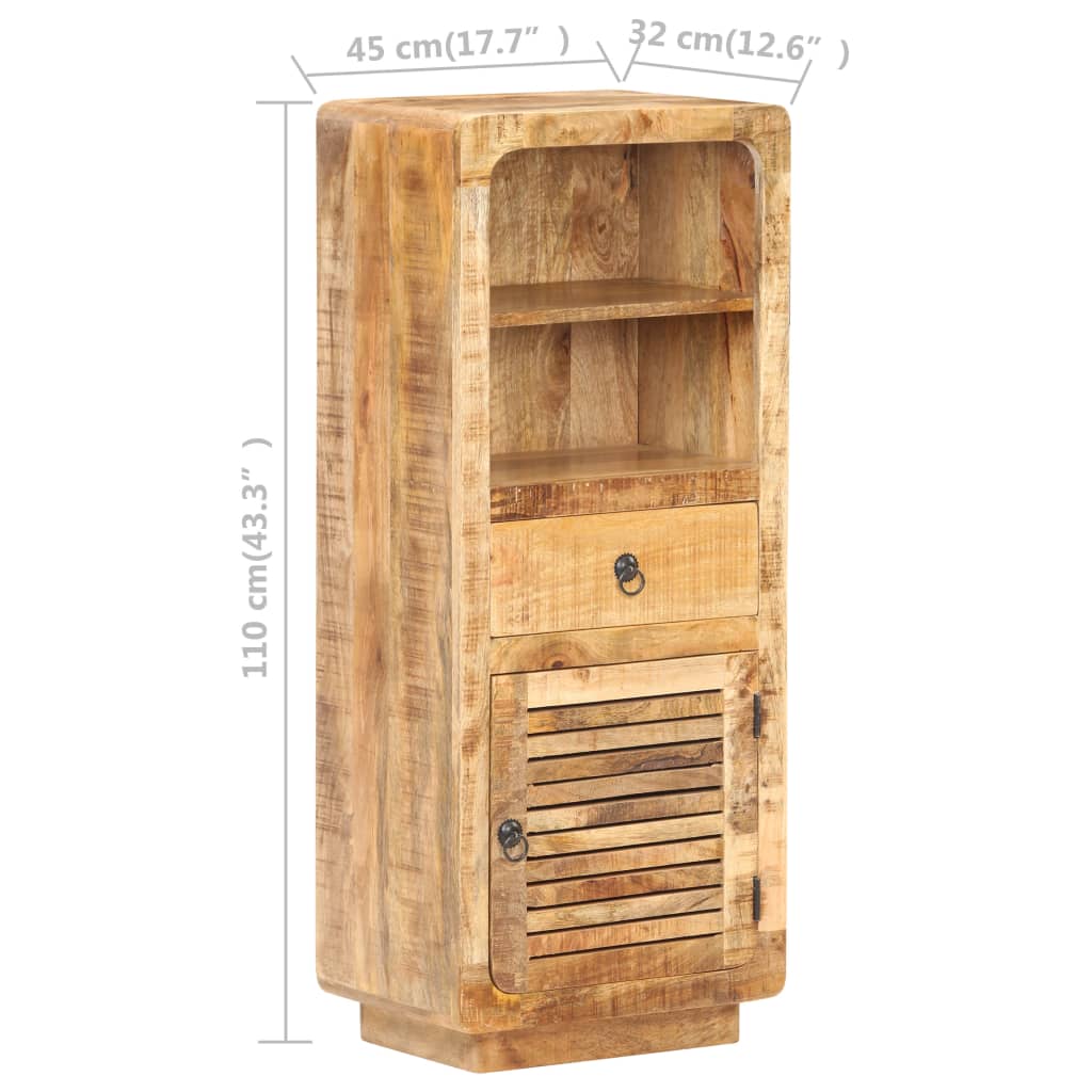 vidaXL Hoge kast 45x32x110 cm ruw mangohout
