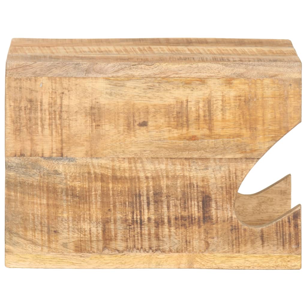 vidaXL Wandfietsenrek 35x25x25 cm massief ruw mangohout
