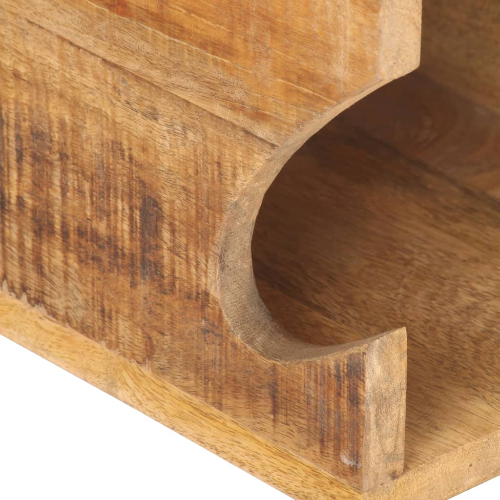 vidaXL Wandfietsenrek 35x25x25 cm massief ruw mangohout