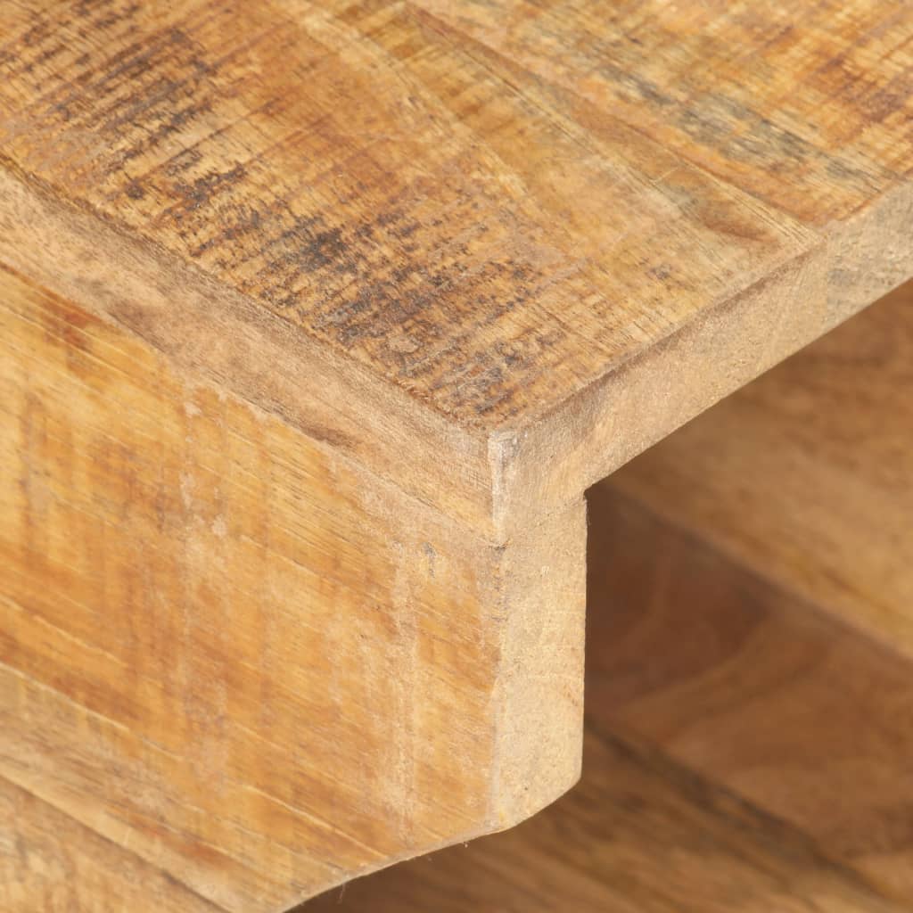 vidaXL Wandfietsenrek 35x25x25 cm massief ruw mangohout
