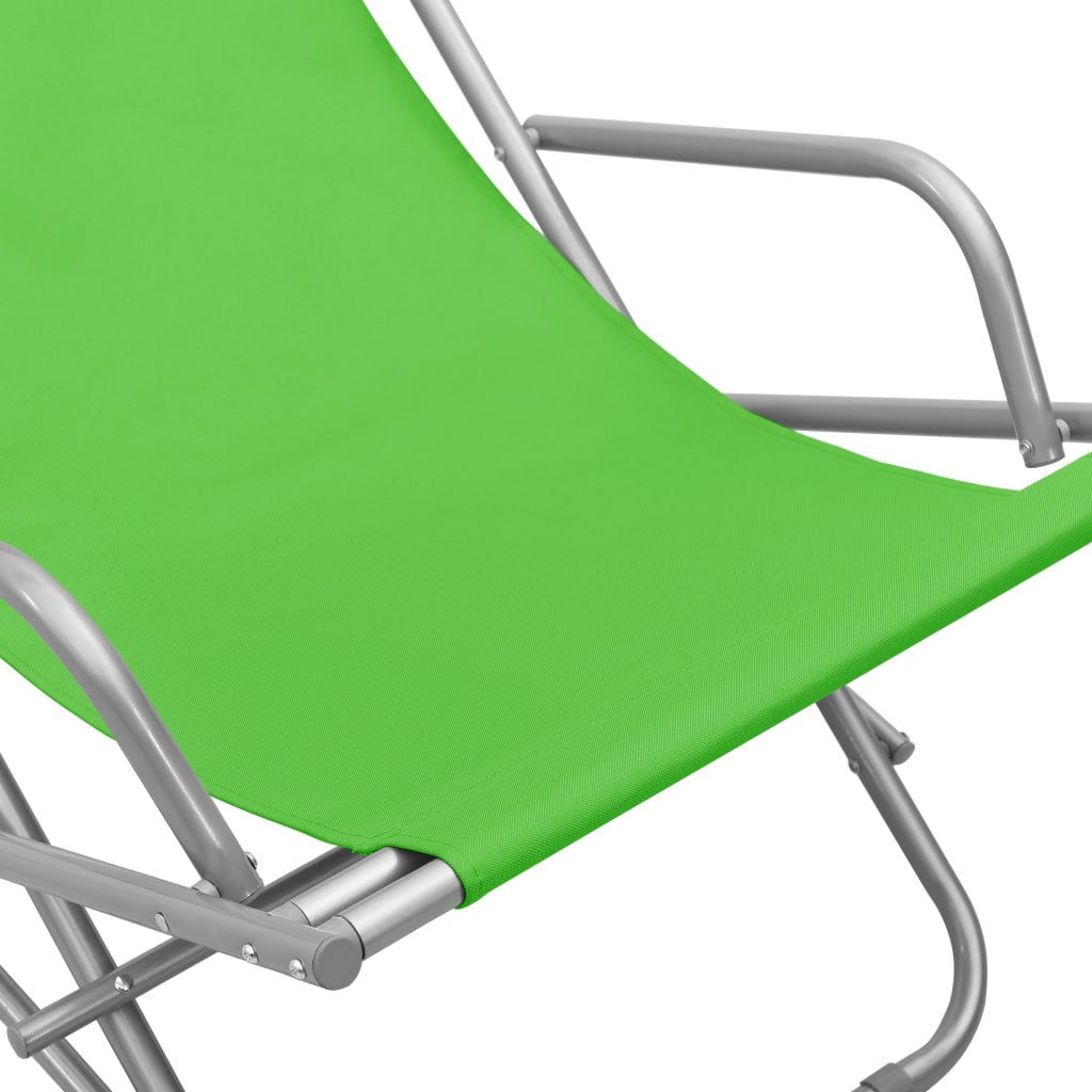 vidaXL Klapstoelen 2 st staal groen