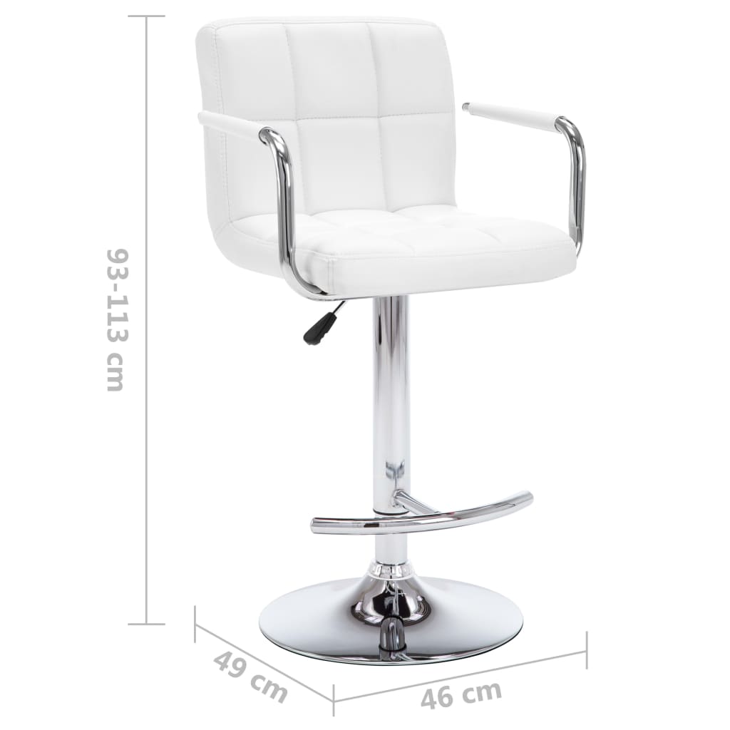 vidaXL Barstoelen 2 st artiste blanc