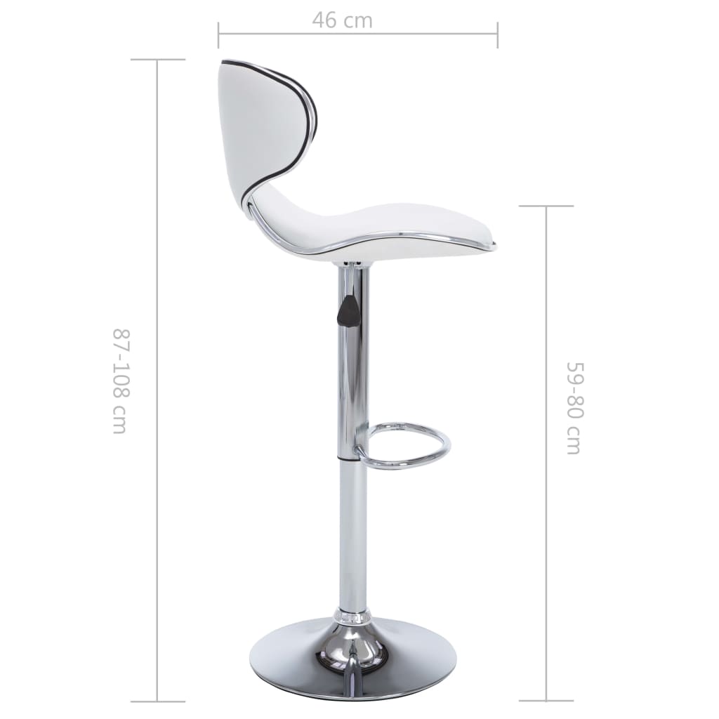 vidaXL Barstoelen 2 st artiste blanc